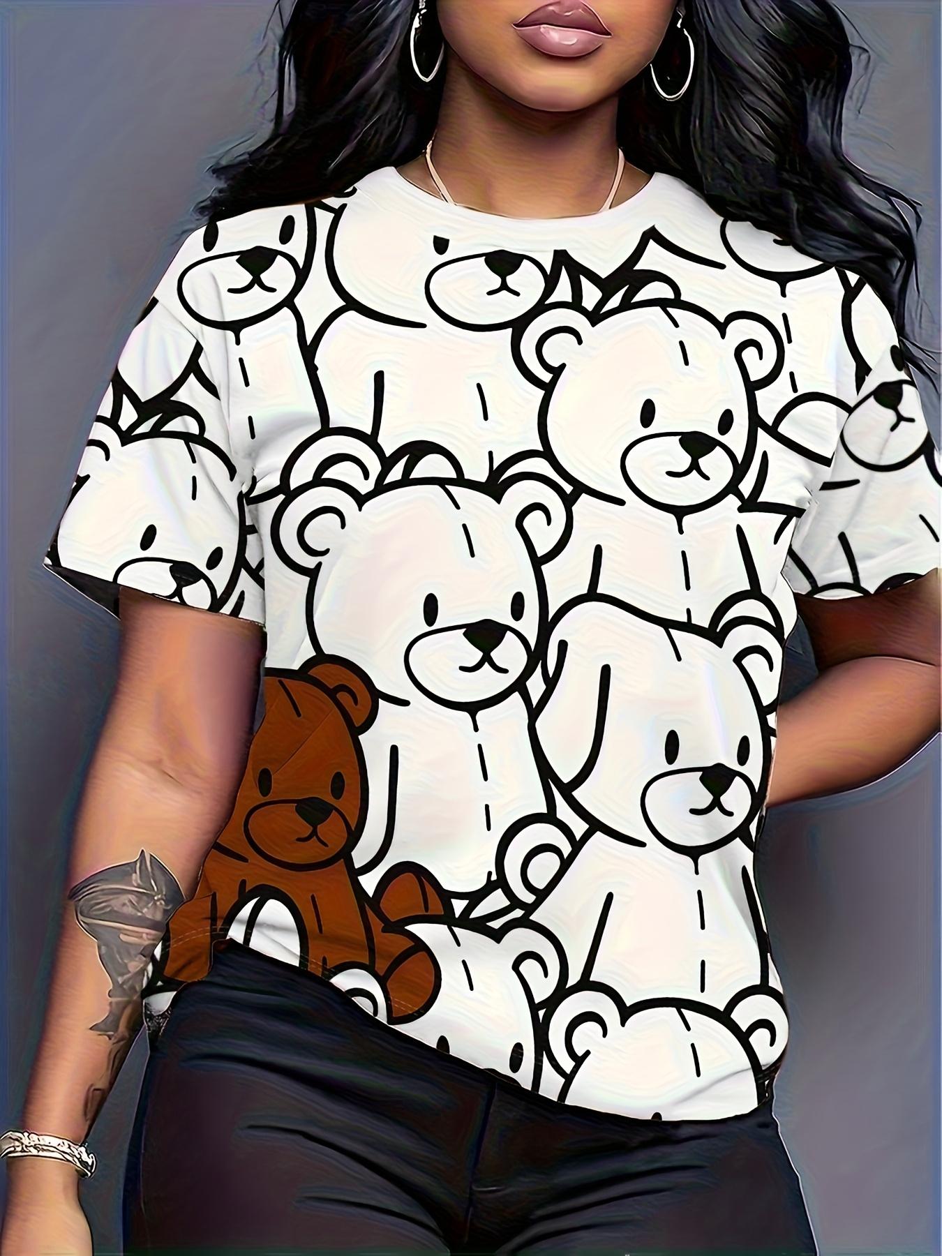 Ns Women s Bear Print T-Shirt - Soft Round Neck Short Sleeve Top with Bear Face Design. Casual Summer Blouse Shirt Suitable for Parties. Shopping. S. S дубильная кора
Ns Women s Bear Print T-Shirt - Soft Round Neck Short Sleeve Top with Bear Face Design. Casual Summer Blouse Shirt Suitable for Parties. Shopping. S. S дубильная кора
