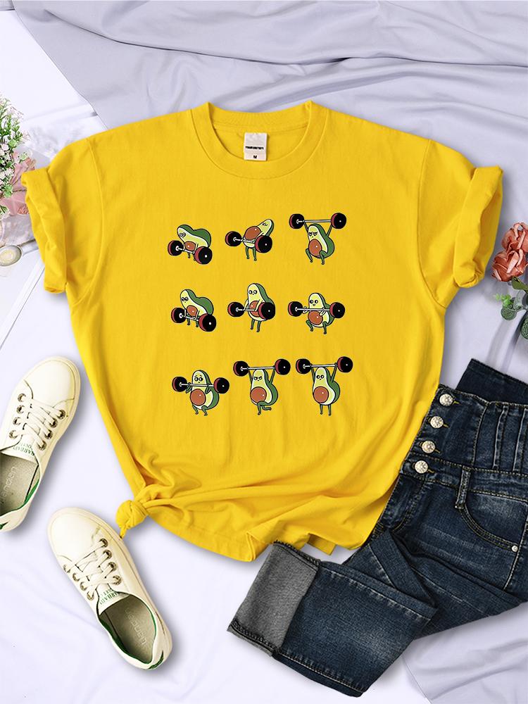 Female Avocado Cartoon Image Weightlifting Tshirt Street Breathable Casual Women Short Sleeves Korean Style Hip Hop Tee
Female Avocado Cartoon Image Weightlifting Tshirt Street Breathable Casual Women Short Sleeves Korean Style Hip Hop Tee