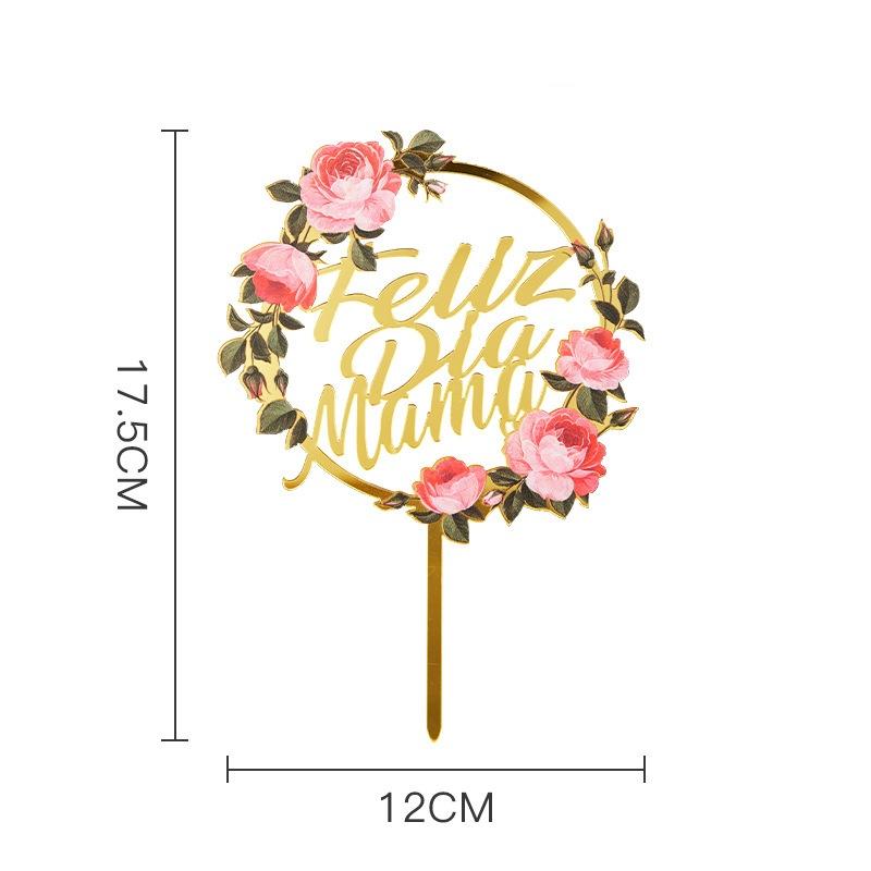 1Pcs Acrylic Spanish Feliz Dia Mama Flower Mother S Day Cake Topper Plugin For Mother S Day Party Cake Decoration Supplies A7
1Pcs Acrylic Spanish Feliz Dia Mama Flower Mother S Day Cake Topper Plugin For Mother S Day Party Cake Decoration Supplies A7
