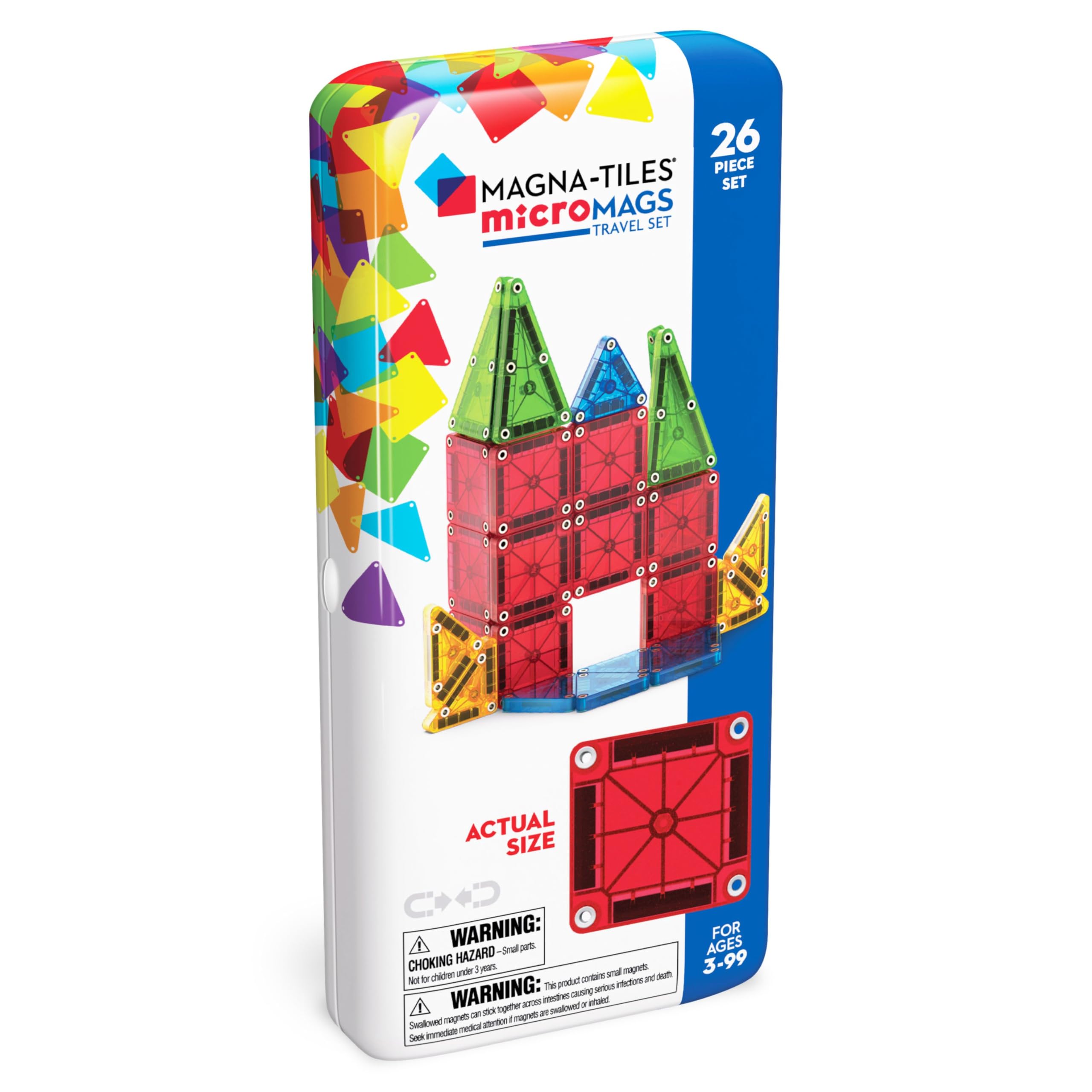Набор для сборки дорожных магнитов MAGNA-TILES microMAGS из 26 предметов — яркие цвета, оригинальный бренд Magnet Building
Набор для сборки дорожных магнитов MAGNA-TILES microMAGS из 26 предметов — яркие цвета, оригинальный бренд Magnet Building