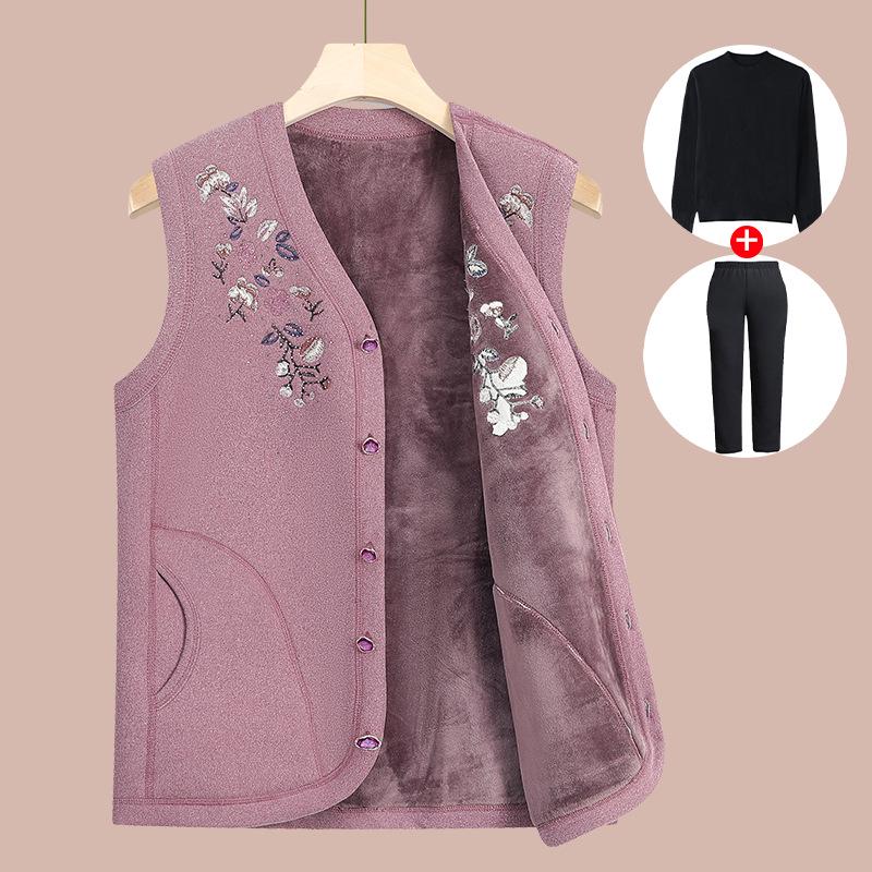 Plus Velvet Thickened Waistcoat for Elderly Women - Autumn/Winter 3XL (suggested 120-135 lbs)
Plus Velvet Thickened Waistcoat for Elderly Women - Autumn/Winter 3XL (suggested 120-135 lbs)