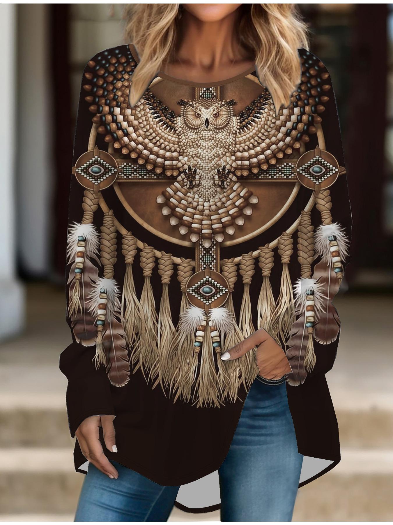 Женские футболки больших размеров весенние ретро с принтом тотемов, удобные, с длинным рукавом, круглым вырезом, повседневные, свободные, средней длины 4XL чёрный
Женские футболки больших размеров весенние ретро с принтом тотемов, удобные, с длинным рукавом, круглым вырезом, повседневные, свободные, средней длины 4XL чёрный