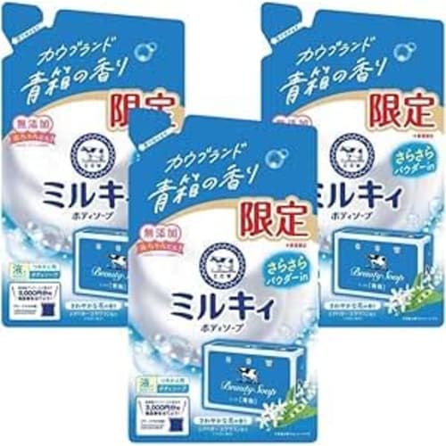 Набор из 3 сменных блоков мыла для тела Cow Brand Milky Body Soap в синей коробке с освежающим цветочным ароматом
Набор из 3 сменных блоков мыла для тела Cow Brand Milky Body Soap в синей коробке с освежающим цветочным ароматом