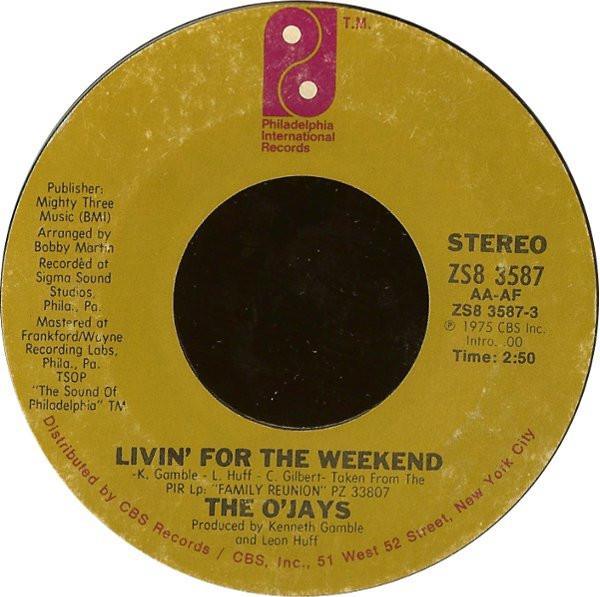7inch Record O JAYS - Livin For The Weekend / Stairway T ZS83587 Philadelphia In 1975 US Soul/Funk Used
7inch Record O JAYS - Livin For The Weekend / Stairway T ZS83587 Philadelphia In 1975 US Soul/Funk Used
