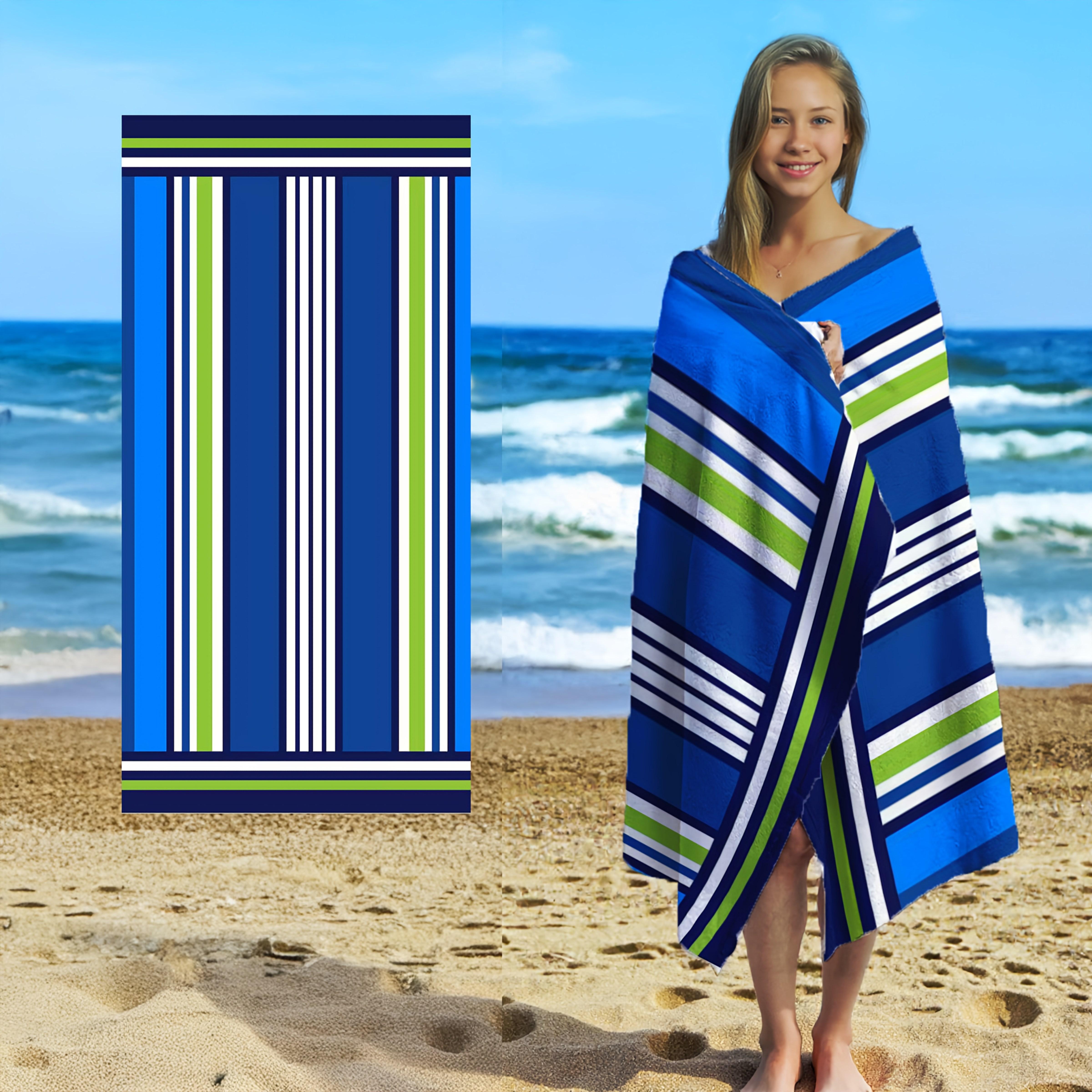 1PC Lightweight Quick-Dry Gradient Stripe Beach Towel, 2D Printed Polyester, All-Season Unisex, Suitable for Beach/Camping/Surfi W30*H60(CM)
1PC Lightweight Quick-Dry Gradient Stripe Beach Towel, 2D Printed Polyester, All-Season Unisex, Suitable for Beach/Camping/Surfi W30*H60(CM)