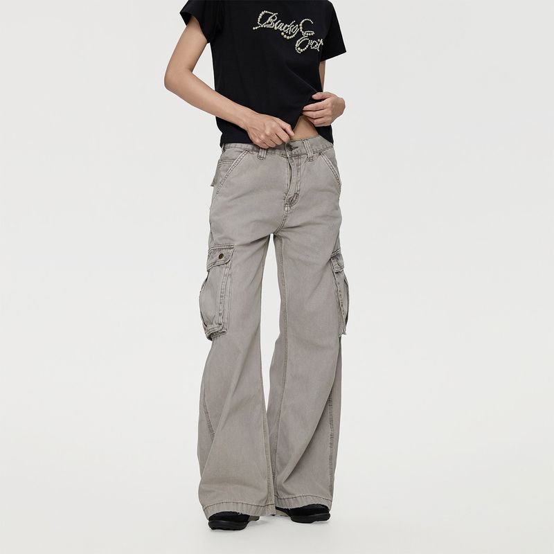 Black of Exit American vintage Washed Distressed Pocket Overalls Casual Pants Design Slimming Trousers Light gray 2XL
Black of Exit American vintage Washed Distressed Pocket Overalls Casual Pants Design Slimming Trousers Light gray 2XL