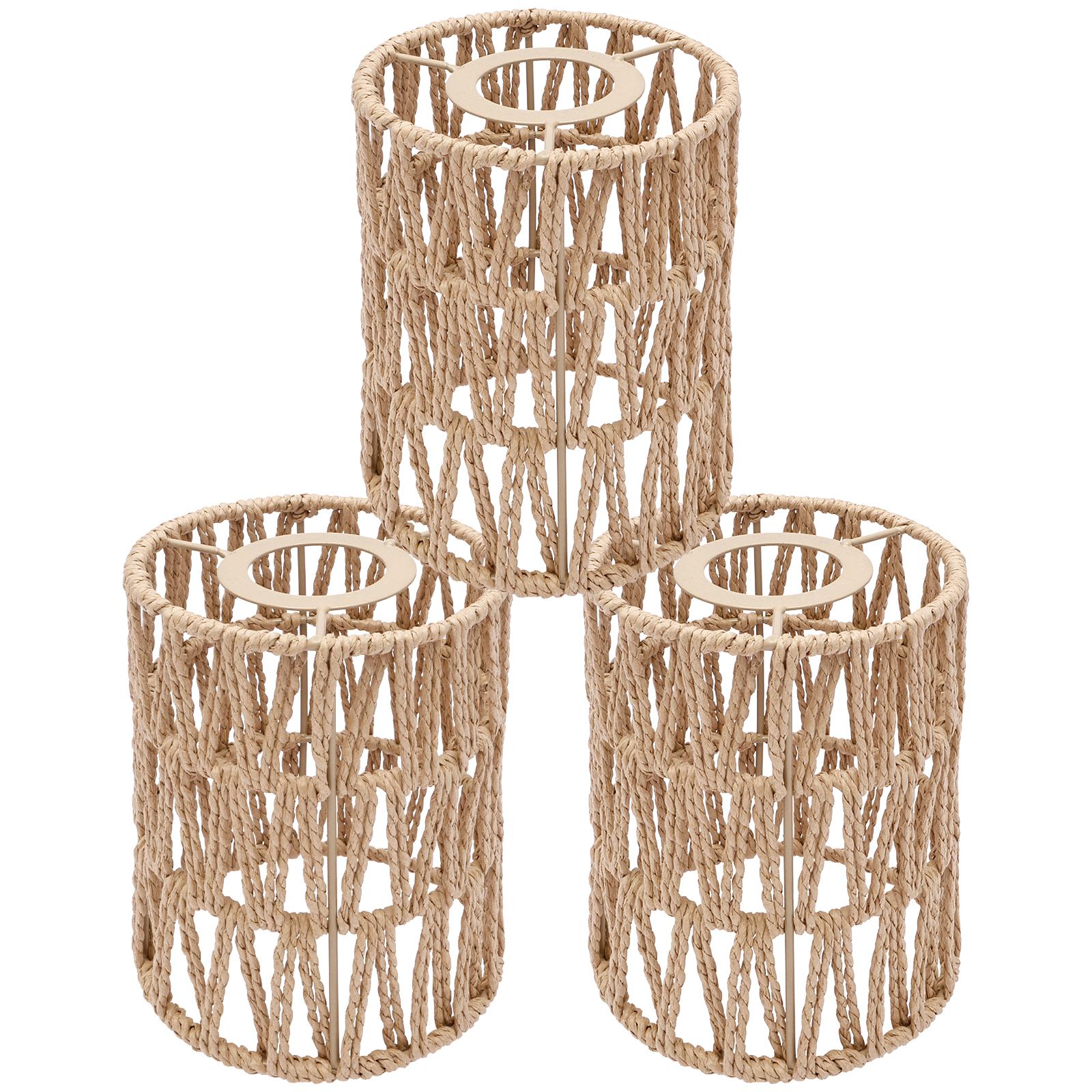 3Pcs Handwoven Lamp Shade Vintage Hanging Lampshade Small Decorative Pendant Light Shade for Living Room Bedroom Home Decoration
3Pcs Handwoven Lamp Shade Vintage Hanging Lampshade Small Decorative Pendant Light Shade for Living Room Bedroom Home Decoration