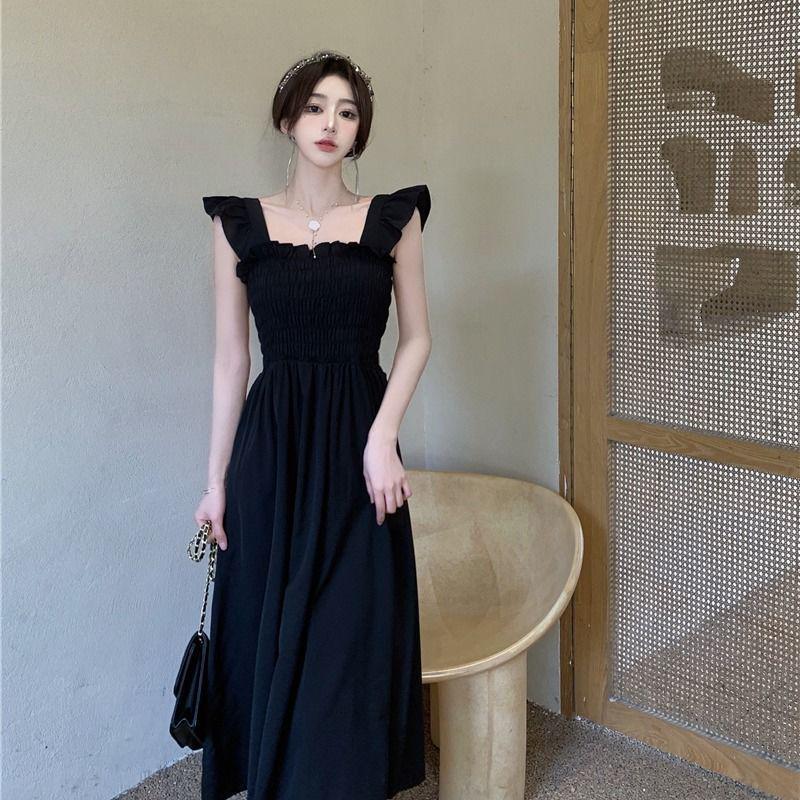 Plus Size Black French Puff Sleeve Midi Dress - Elegant Square Neck, Ruched Waist, Hepburn Style Tea Dress for Women Large
Plus Size Black French Puff Sleeve Midi Dress - Elegant Square Neck, Ruched Waist, Hepburn Style Tea Dress for Women Large