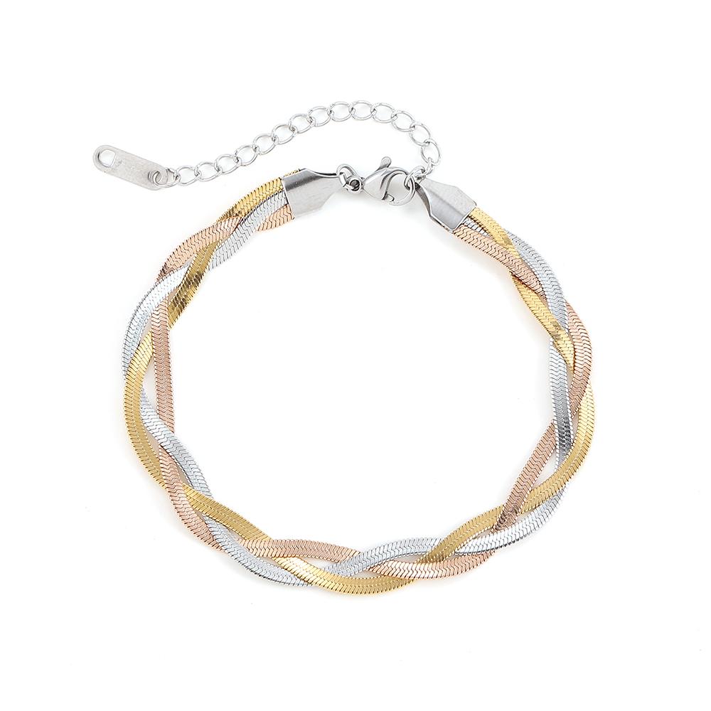 New Trendy Multilayer Flat Herringbone Snake Chain Bracelet Flat Cuban Chain Bracelets for Men Women Stainless Steel Zircon
New Trendy Multilayer Flat Herringbone Snake Chain Bracelet Flat Cuban Chain Bracelets for Men Women Stainless Steel Zircon