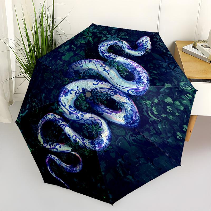 Snake, Floral Themed Automatic Opening and Closing Umbrella Creative Design Umbrella, Portable Tri fold Small Umbrella for Men and Women,
Snake, Floral Themed Automatic Opening and Closing Umbrella Creative Design Umbrella, Portable Tri fold Small Umbrella for Men and Women,