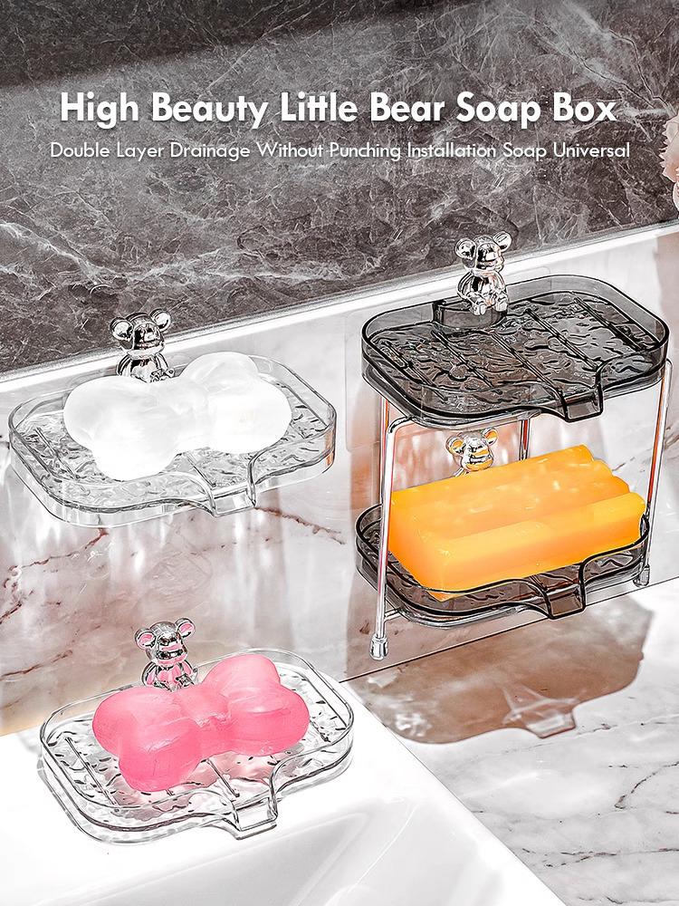 Toilet Storage Soap Box Wall Mounted Non Perforated Drain Bathroom Soap Box Double Layered Glacier Patterned Luxury Shelf
Toilet Storage Soap Box Wall Mounted Non Perforated Drain Bathroom Soap Box Double Layered Glacier Patterned Luxury Shelf