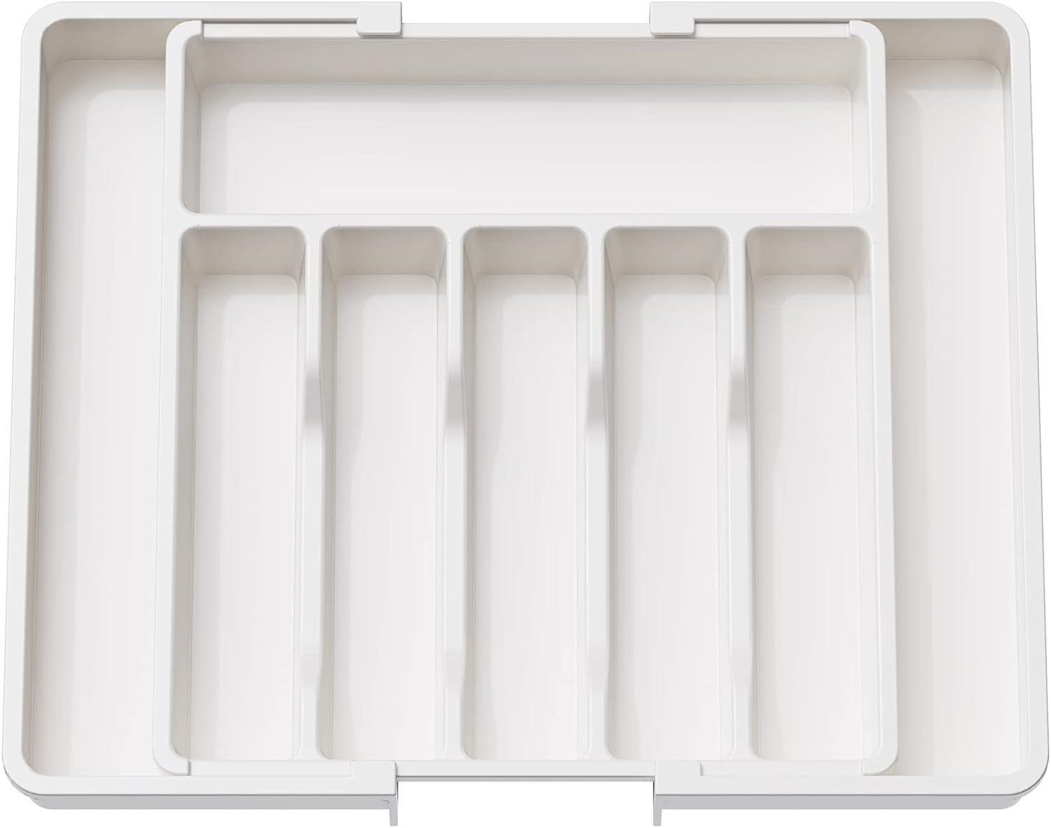 Expandable Utensils Tray Kitchen Drawer Organizer Cutlery Storage Box Knife Holder Plastic Tray Fork Spoon Divider Box Tableware білий
Expandable Utensils Tray Kitchen Drawer Organizer Cutlery Storage Box Knife Holder Plastic Tray Fork Spoon Divider Box Tableware білий