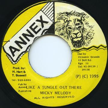 7inch Record MIKEY MELODY - Like A Jungle Out There NONE Annex 1995 Jamaica Reggae, Ska & Dub Used
7inch Record MIKEY MELODY - Like A Jungle Out There NONE Annex 1995 Jamaica Reggae, Ska & Dub Used