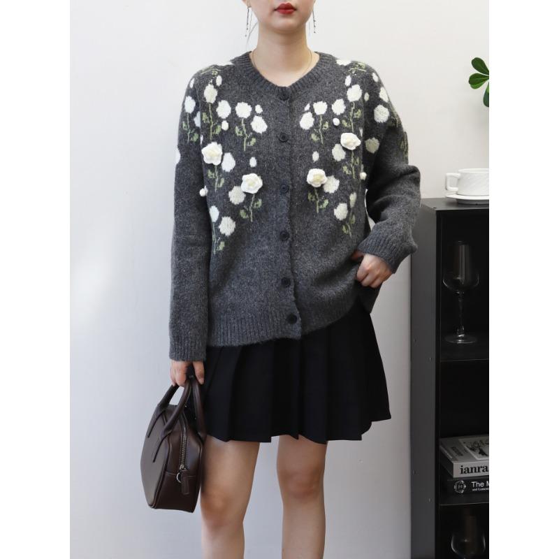 Трикотажный кардиган с трехмерным цветочным дизайном, новинка осени и зимы, свободный, мягкий, с восковым эффектом, свитером-жакетом для женщин one size fits all темно-серого
Трикотажный кардиган с трехмерным цветочным дизайном, новинка осени и зимы, свободный, мягкий, с восковым эффектом, свитером-жакетом для женщин one size fits all темно-серого