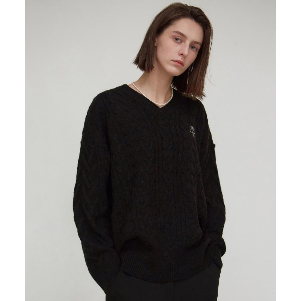 NICKNICOLE OVERSIZED V NECK KNITBLACK 
NICKNICOLE OVERSIZED V NECK KNITBLACK
