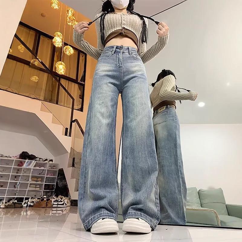 Pear-Shaped Women’s High-Waisted Loose-Fit Straight-Leg Jeans - Plus Size Autumn Wide-Leg Mop Pants S
Pear-Shaped Women’s High-Waisted Loose-Fit Straight-Leg Jeans - Plus Size Autumn Wide-Leg Mop Pants S