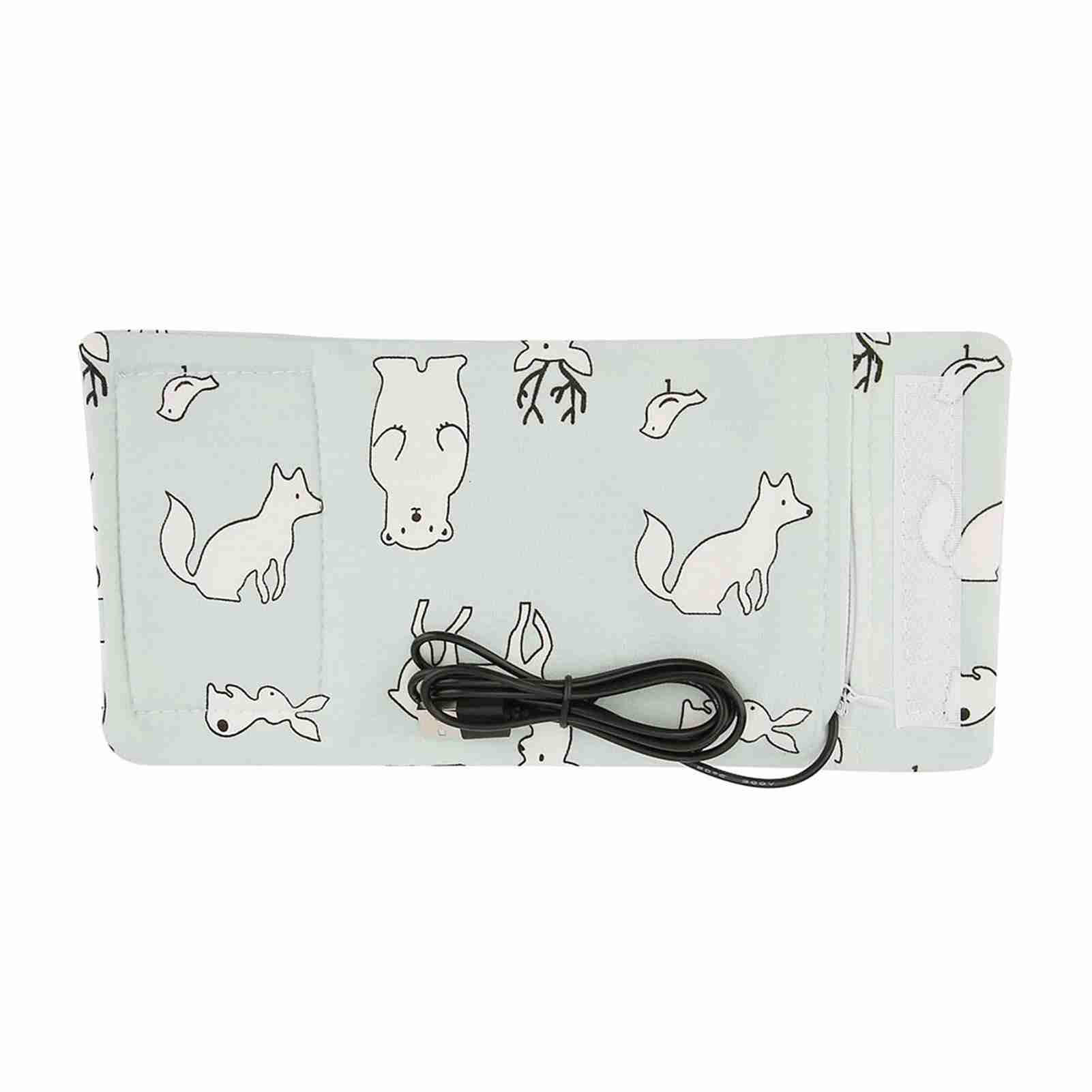 USB-бутылочка для младенцев, сохраняющая тепло, портативная, для хранения молока, чехол для путешествий, изоляционный термостат, динозавр