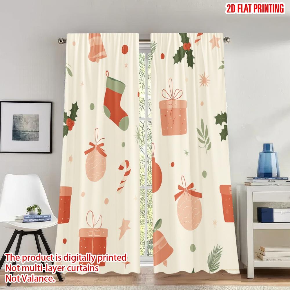 Set Of 2 Classic Flat Printing Christmas Curtains Ornament Gifts Holly Digital Printed Polyester Drapes Party Holiday Curtain Made W100*H70(CM)-Rod Pocket&1PCS
Set Of 2 Classic Flat Printing Christmas Curtains Ornament Gifts Holly Digital Printed Polyester Drapes Party Holiday Curtain Made W100*H70(CM)-Rod Pocket&1PCS