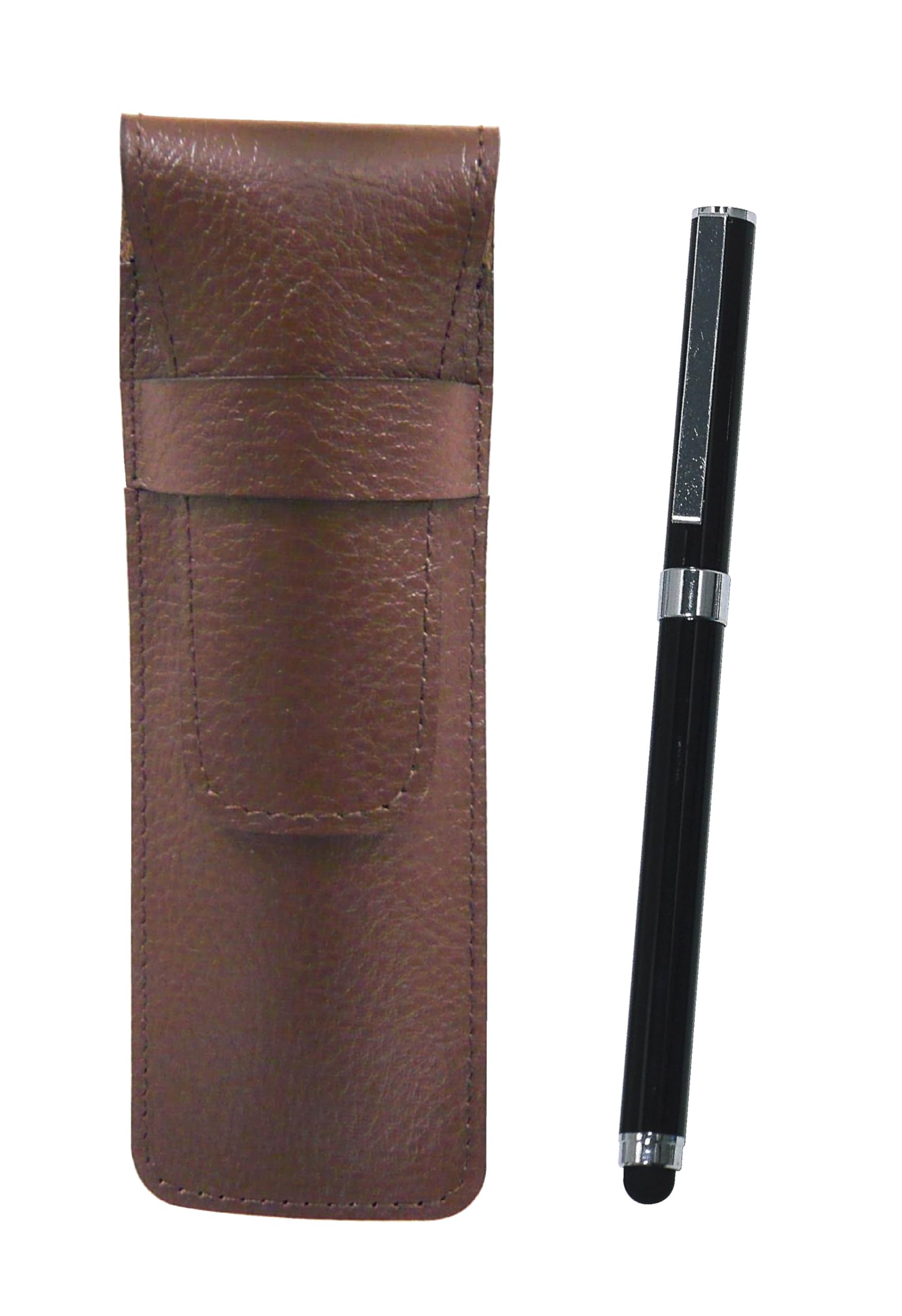 Grained chocolate color cowhide pen case Smartphone touch metal cap ballpoint pen extra set Black SASTYO-QSJW700-B
Grained chocolate color cowhide pen case Smartphone touch metal cap ballpoint pen extra set Black SASTYO-QSJW700-B