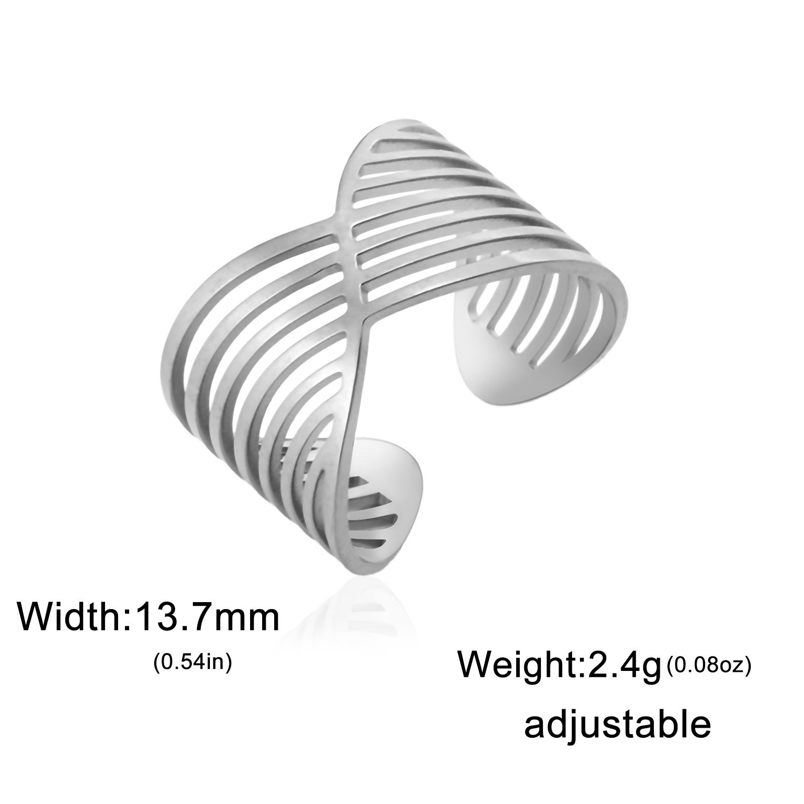 Teamer Minimalist Geometric Ring Stainless Steel Wide Vintage Wide Open Finger Ring Women Wedding Jewelry Valentine s Day Gifts resizable
Teamer Minimalist Geometric Ring Stainless Steel Wide Vintage Wide Open Finger Ring Women Wedding Jewelry Valentine s Day Gifts resizable