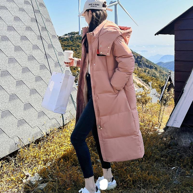 Женская осенне-зимняя хлопковая куртка до колена средней длины, свободное хлопковое пальто с капюшоном 
Женская осенне-зимняя хлопковая куртка до колена средней длины, свободное хлопковое пальто с капюшоном