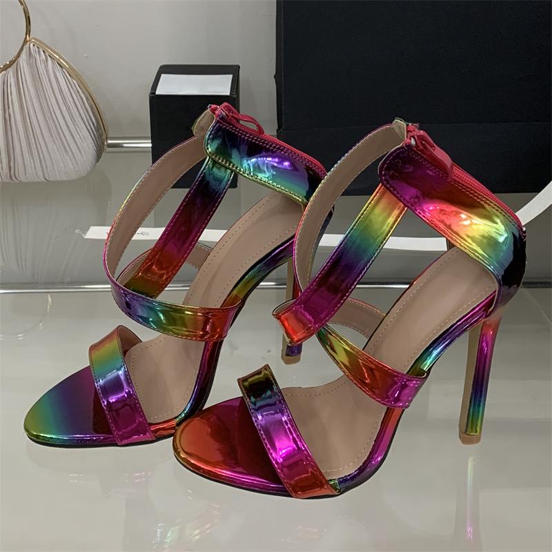 Fashion Eilyken Designer Narrow Band Thin High Heels Women Sandals Summer Open Toe Back Zipper Shoes Sexy Fetish Stripper Female Pumps 35
Fashion Eilyken Designer Narrow Band Thin High Heels Women Sandals Summer Open Toe Back Zipper Shoes Sexy Fetish Stripper Female Pumps 35