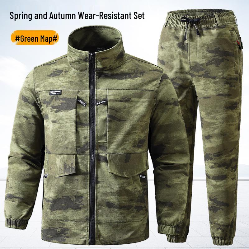 Unisex Camouflage Workwear Set - Durable, Breathable, Thickened for Outdoor and Industrial Use in Spring or Autumn. 185 (Recommendation: 160-180 lbs)
Unisex Camouflage Workwear Set - Durable, Breathable, Thickened for Outdoor and Industrial Use in Spring or Autumn. 185 (Recommendation: 160-180 lbs)