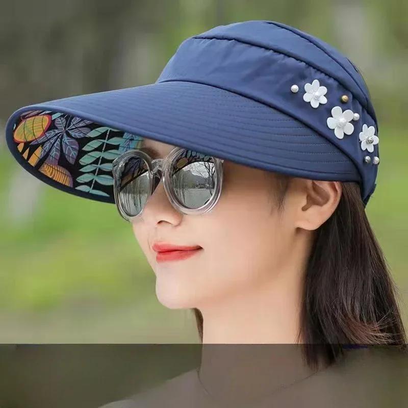 Trendy Beaded Flower Decor Visor Hat for Women and Girls - Foldable, UV Protection, Perfect for Summer Outdoor Activities чёрный
Trendy Beaded Flower Decor Visor Hat for Women and Girls - Foldable, UV Protection, Perfect for Summer Outdoor Activities чёрный