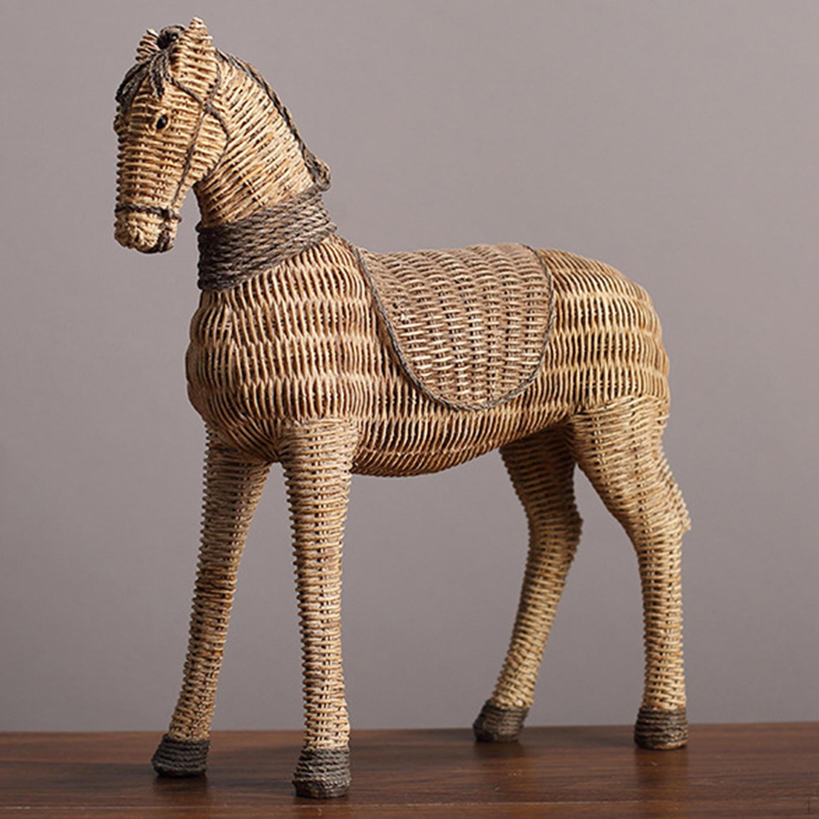 Retro Imitation Rattan Horse Statue Figurine Art Crafts Animal Sculpture Handicraft Resin Ornaments
Retro Imitation Rattan Horse Statue Figurine Art Crafts Animal Sculpture Handicraft Resin Ornaments