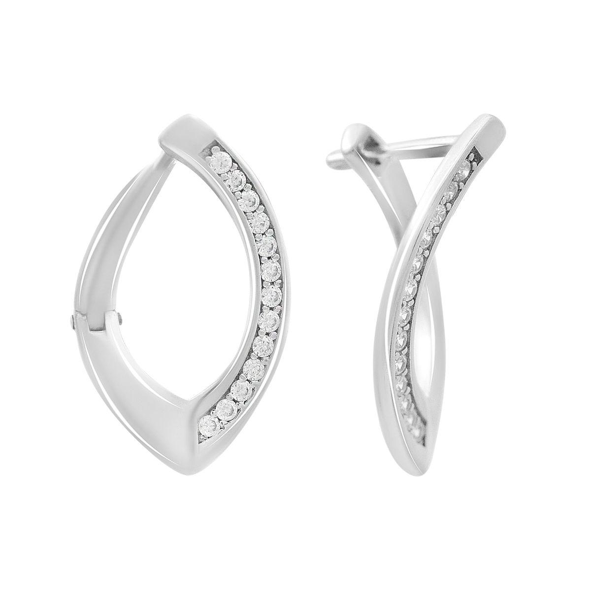 Silver earrings with cubic zirkonia (2201465) білий
Silver earrings with cubic zirkonia (2201465) білий