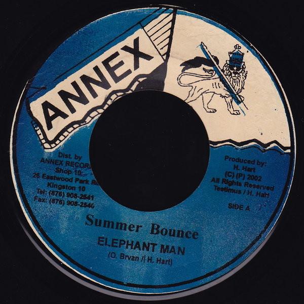 7inch Record ELEPHANT MAN - Summer Bounce NONE Annex 2004 Jamaica Reggae, Ska & Dub Used
7inch Record ELEPHANT MAN - Summer Bounce NONE Annex 2004 Jamaica Reggae, Ska & Dub Used
