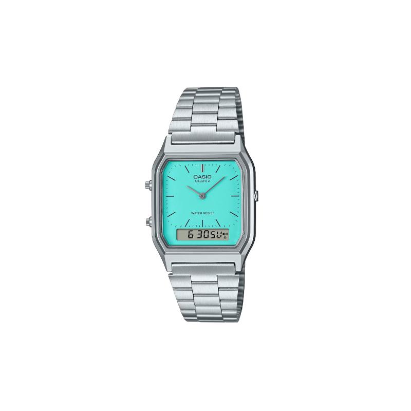 Casio VINTAGE series-square, daily waterproof, quartz movement, stainless steel strap, Japanese and Korean watch, female watch, blue AQ-230A-2A2MQY
Casio VINTAGE series-square, daily waterproof, quartz movement, stainless steel strap, Japanese and Korean watch, female watch, blue AQ-230A-2A2MQY