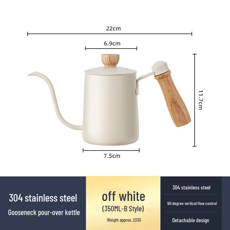 304 Stainless Steel Wooden Handle Pour-Over Coffee Pot with Long Fine Spout - Household/Commercial Drip Coffee Brewing Gift
304 Stainless Steel Wooden Handle Pour-Over Coffee Pot with Long Fine Spout - Household/Commercial Drip Coffee Brewing Gift