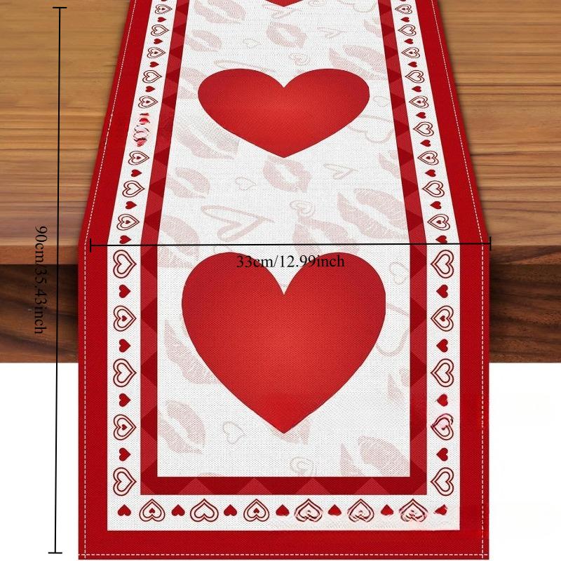 1pc Valentine s Day Love Heart Linen Table Runner Reusable Kitchen Dining Dresser Scarf Party Home Decor Table Cloth 30cmx90cm
1pc Valentine s Day Love Heart Linen Table Runner Reusable Kitchen Dining Dresser Scarf Party Home Decor Table Cloth 30cmx90cm