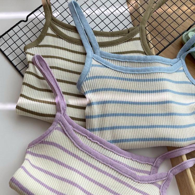 Women s Striped Knitted Camisole: Sexy Large Slimming Sleeveless Summer Innerwear One Size
Women s Striped Knitted Camisole: Sexy Large Slimming Sleeveless Summer Innerwear One Size