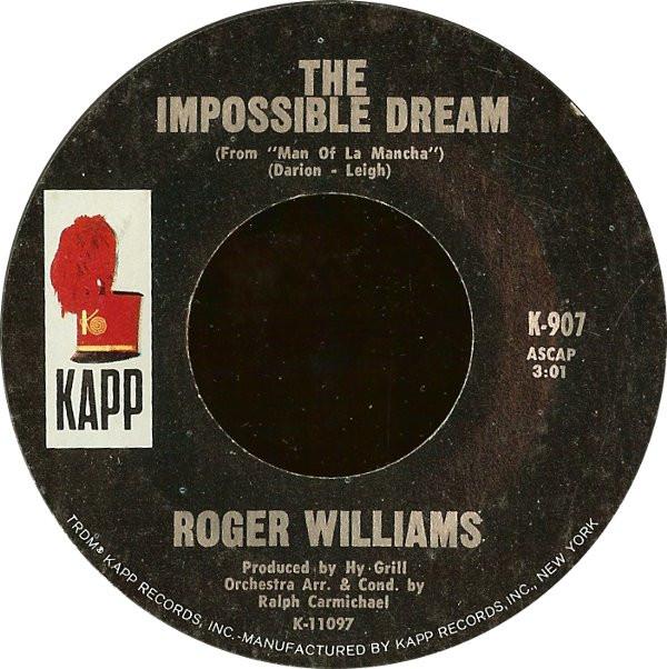 7-дюймовая пластинка ROGER WILLIAMS The Impossible Dream If You Go S K907 Kapp Records 1968 США Поп Б/у
7-дюймовая пластинка ROGER WILLIAMS The Impossible Dream If You Go S K907 Kapp Records 1968 США Поп Б/у