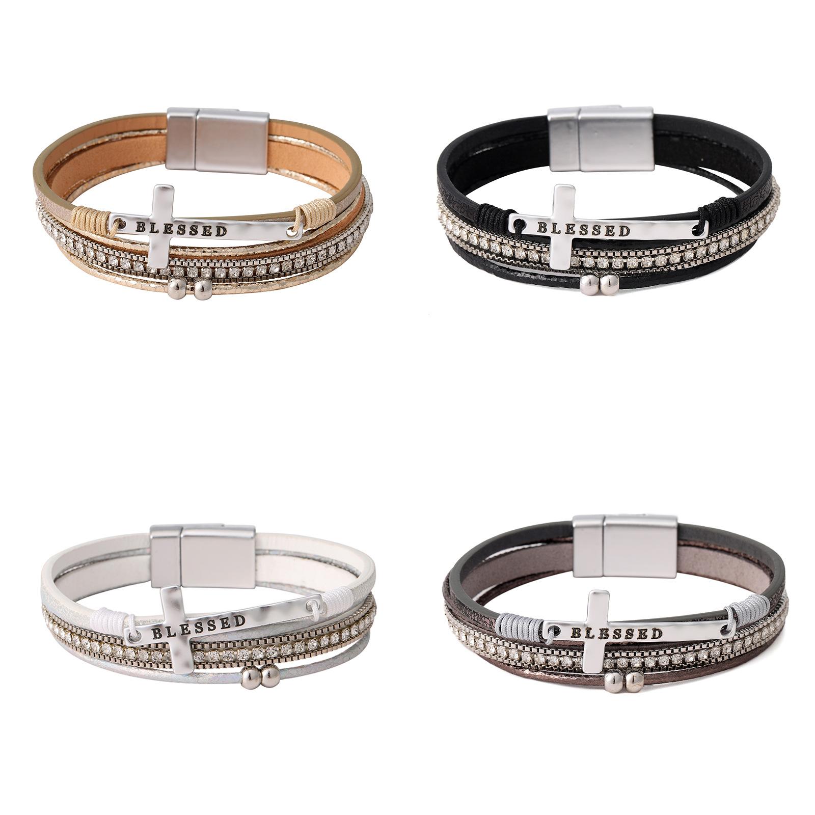 Jewelry Bohemian hand-woven cross bracelet light luxury micro-magnetic buckle bracelet чорний
Jewelry Bohemian hand-woven cross bracelet light luxury micro-magnetic buckle bracelet чорний