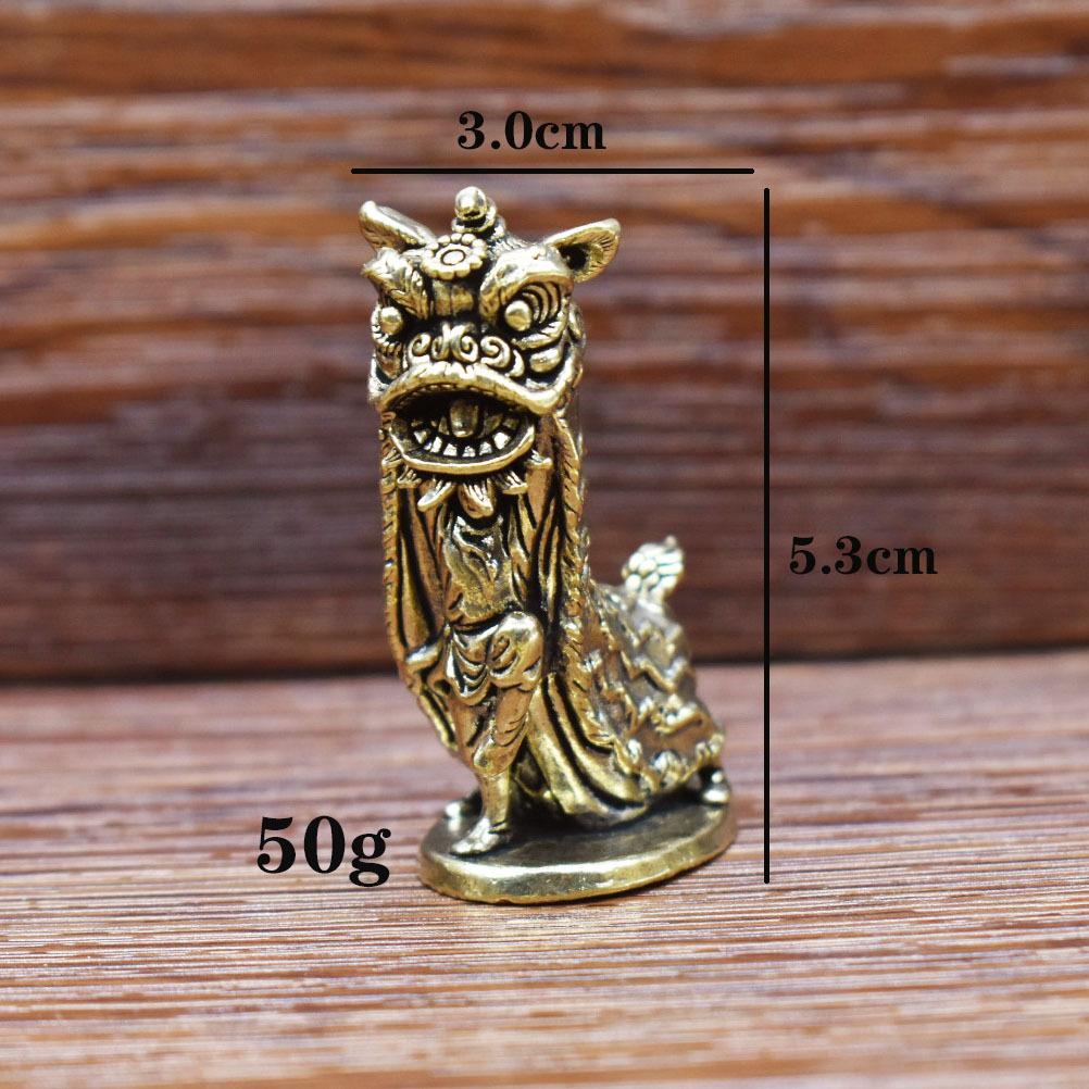 New Pure Brass Craft Lion Dance Figurine Solid Home Decor Copperware Wholesale Tea Pet Desktop Ornament
New Pure Brass Craft Lion Dance Figurine Solid Home Decor Copperware Wholesale Tea Pet Desktop Ornament