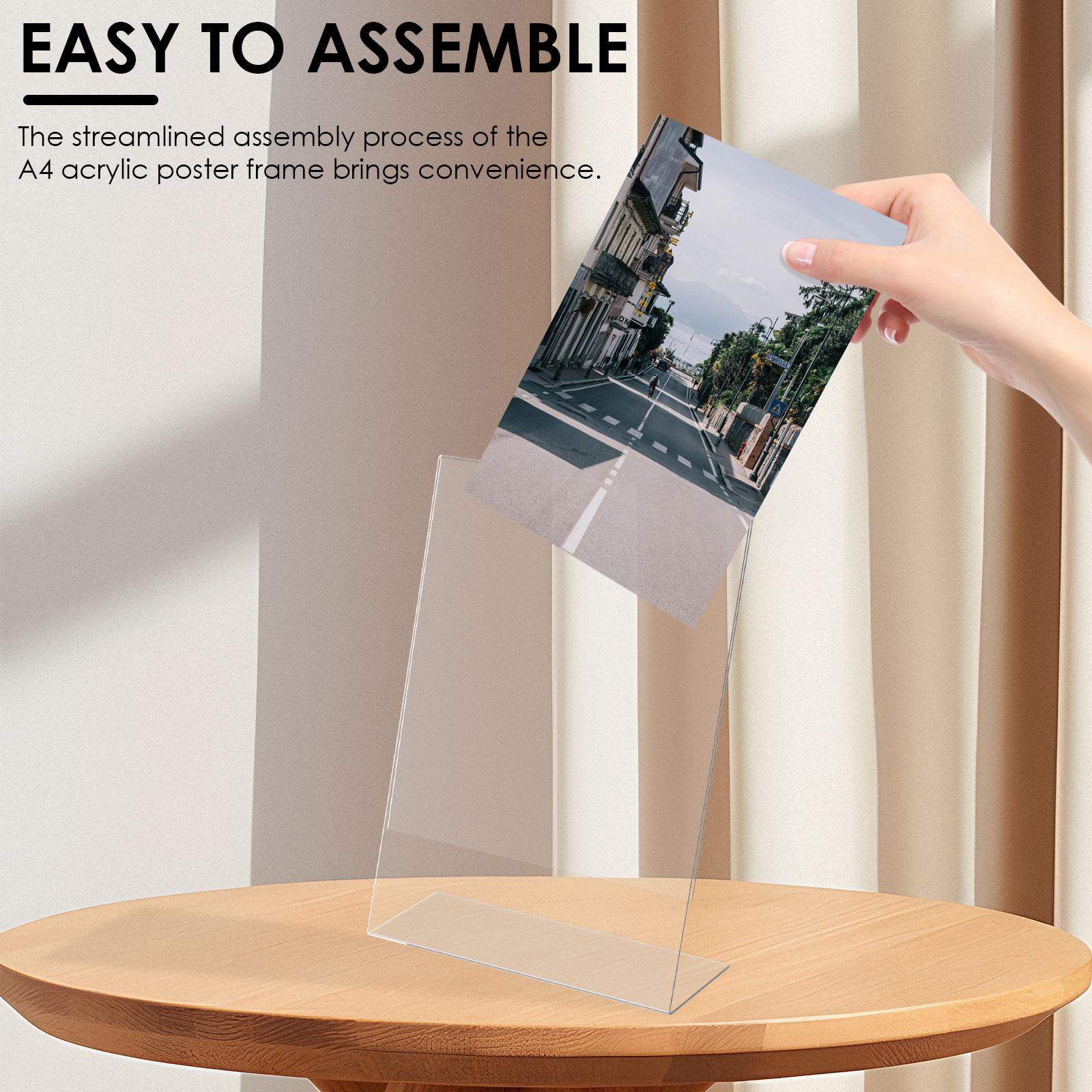 3Pcs Acrylic Sign Holder Clear A4 Sign Stand Slanted Menus Holder Flyer Desktop Display Stand Table Top Sign Holder Document
3Pcs Acrylic Sign Holder Clear A4 Sign Stand Slanted Menus Holder Flyer Desktop Display Stand Table Top Sign Holder Document