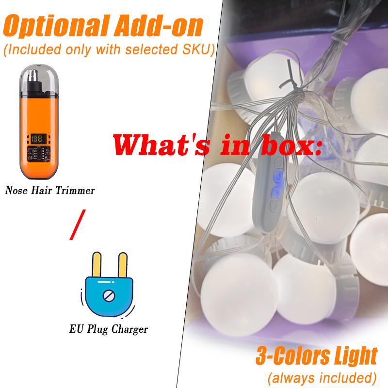 Smart LED Makeup Mirror Light USB Charging Vanity Mirror Lights Dimmable Wall Lamp for Bathroom Dressing Table Hot Sale 2026 3-colors light білий
Smart LED Makeup Mirror Light USB Charging Vanity Mirror Lights Dimmable Wall Lamp for Bathroom Dressing Table Hot Sale 2026 3-colors light білий
