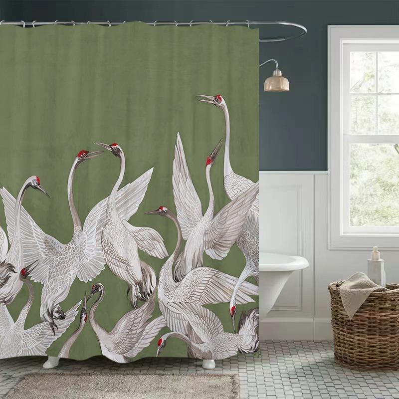 White Crane Shower Curtain Green Background Bird Art Design Nature Decor Bathroom Waterproof Curtains Elegant Home Style W60H190(CM)-1 Pcs
White Crane Shower Curtain Green Background Bird Art Design Nature Decor Bathroom Waterproof Curtains Elegant Home Style W60H190(CM)-1 Pcs