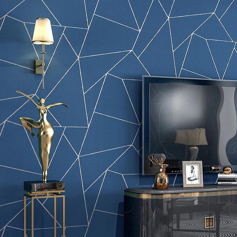 Grey White Blue Geometric Wallpaper For Living Room Bedroom Modern Design 3D Embossing Stripes Triangles Pattern Wall Paper Roll 53cmx3m
Grey White Blue Geometric Wallpaper For Living Room Bedroom Modern Design 3D Embossing Stripes Triangles Pattern Wall Paper Roll 53cmx3m