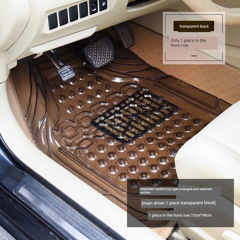 Environmentally Friendly Thickened Universal One-Piece Transparent Latex Plastic Floor Mat Pvc Silicone Waterproof Anti-Slip Anti-Freeze Car Floor Mat Front Row Single (Tea Black)
Environmentally Friendly Thickened Universal One-Piece Transparent Latex Plastic Floor Mat Pvc Silicone Waterproof Anti-Slip Anti-Freeze Car Floor Mat Front Row Single (Tea Black)