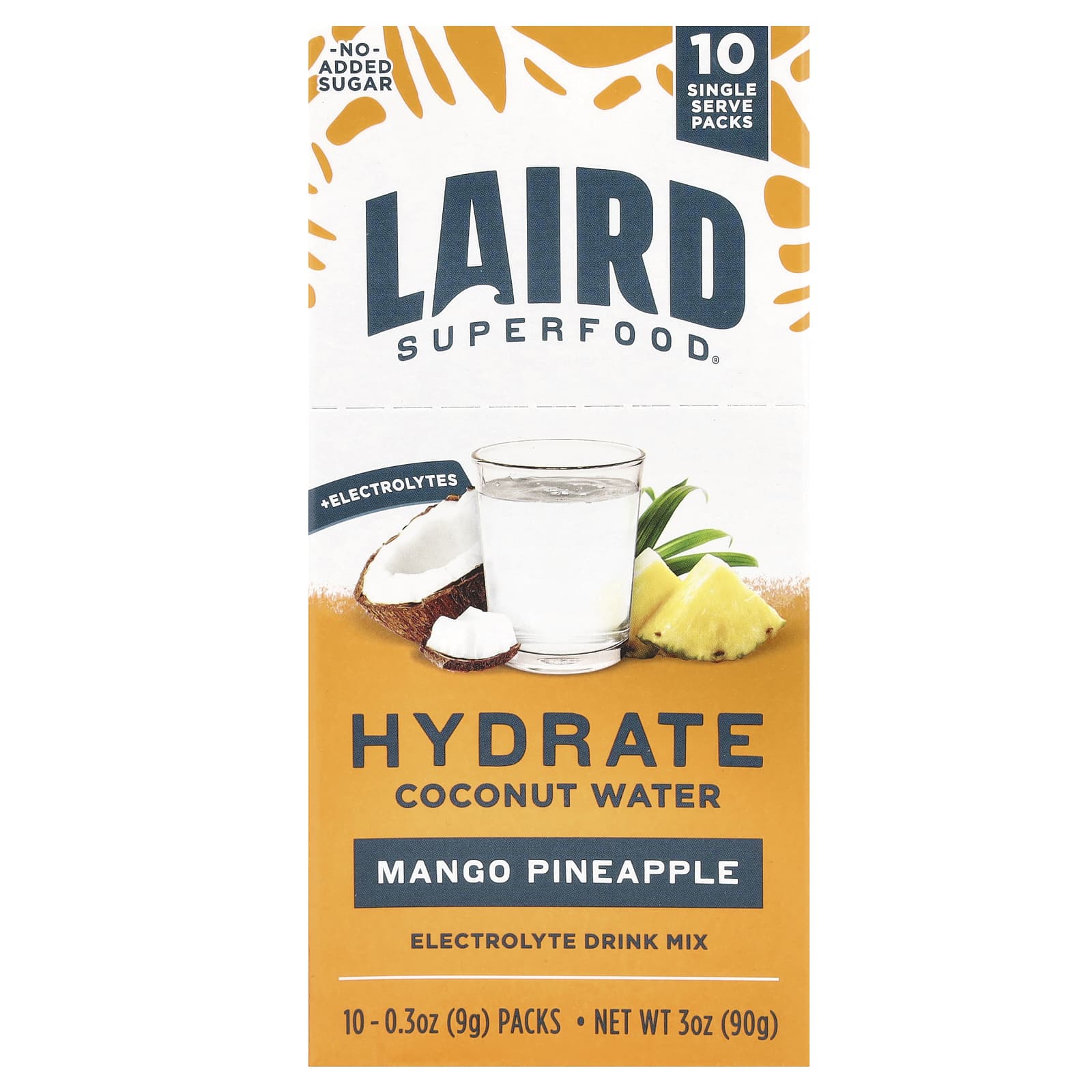 Hydration in Coconut Water, Electrolyte Drink Mix, Mango Pineapple Flavor, 10 Single Serving Packets, 9G (0.3Oz) Each
Hydration in Coconut Water, Electrolyte Drink Mix, Mango Pineapple Flavor, 10 Single Serving Packets, 9G (0.3Oz) Each