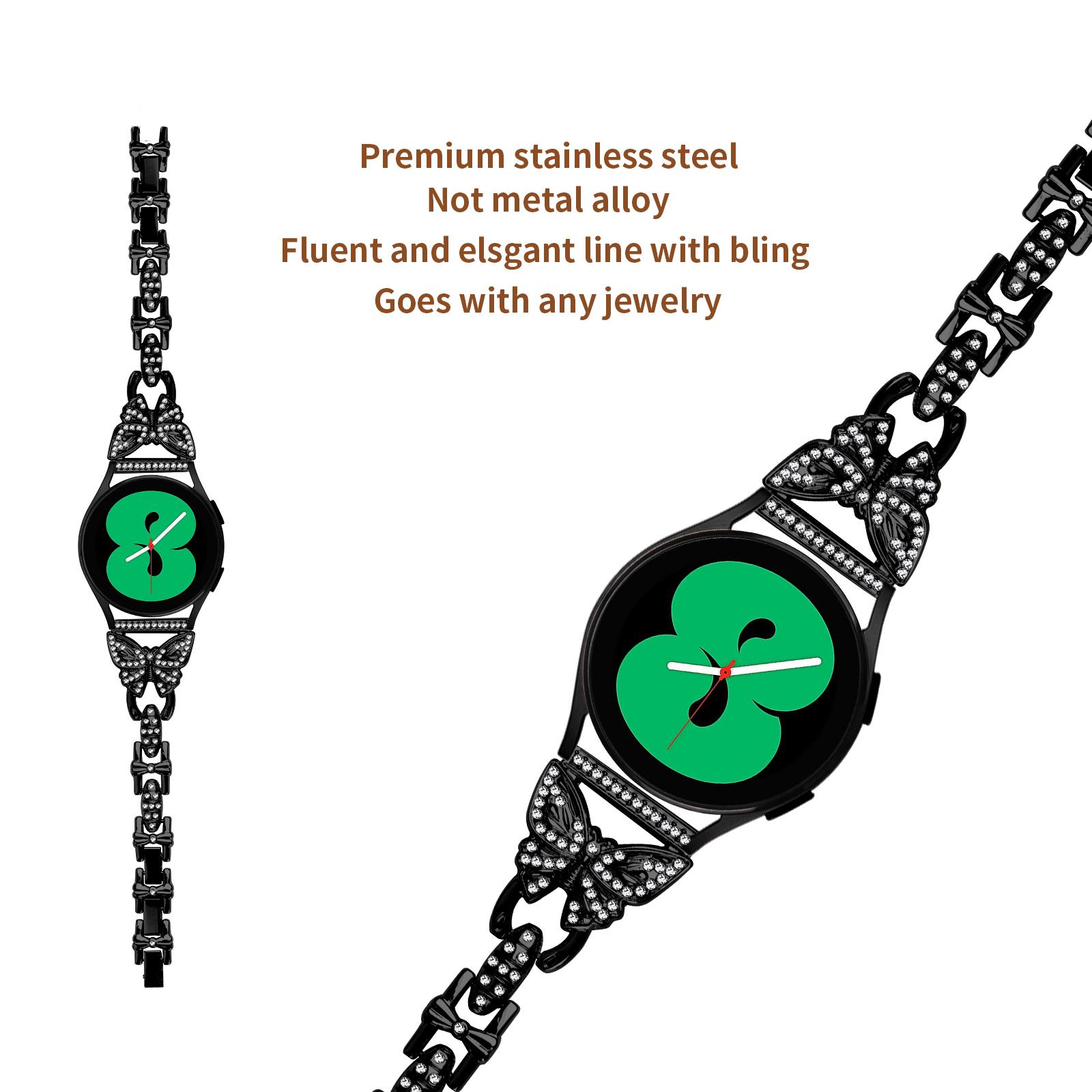 Watch Band for Samsung Galaxy Watch4 40mm 44mm/Watch4 Classic 42mm 46mm/Watch 5 40mm 44mm ,Stainless Steel 20mm Strap with Rhinestone Decor Silver
Watch Band for Samsung Galaxy Watch4 40mm 44mm/Watch4 Classic 42mm 46mm/Watch 5 40mm 44mm ,Stainless Steel 20mm Strap with Rhinestone Decor Silver