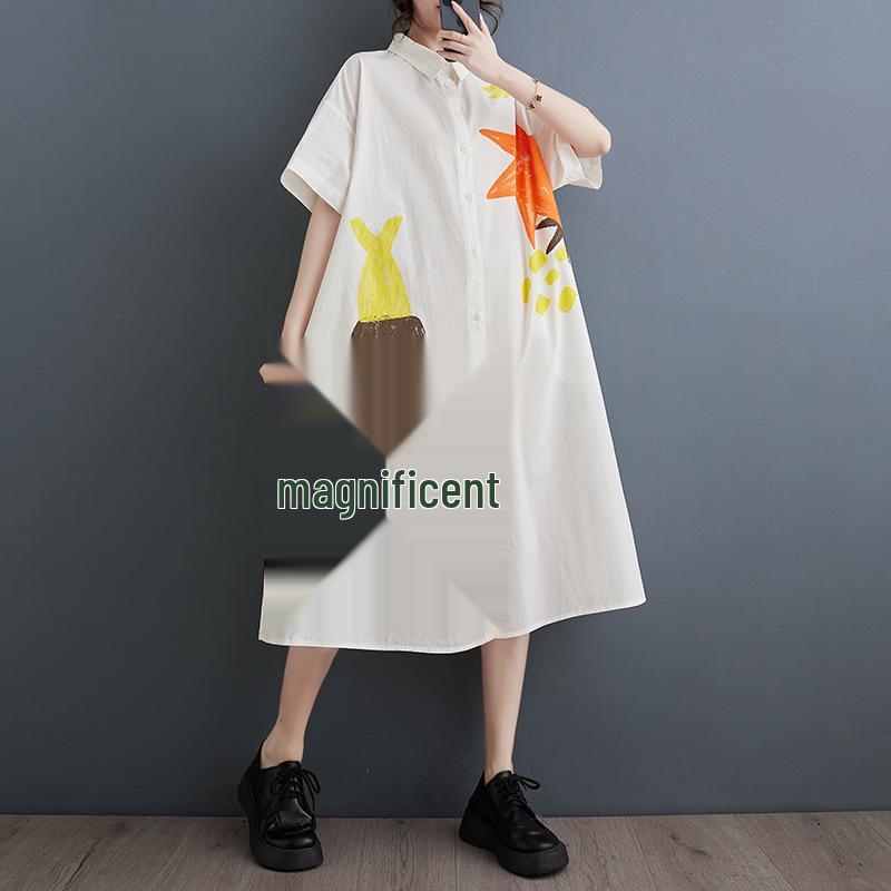 Summer Loose Plus Size Printed Patchwork Casual Short Sleeve Dress One Size чорний
Summer Loose Plus Size Printed Patchwork Casual Short Sleeve Dress One Size чорний