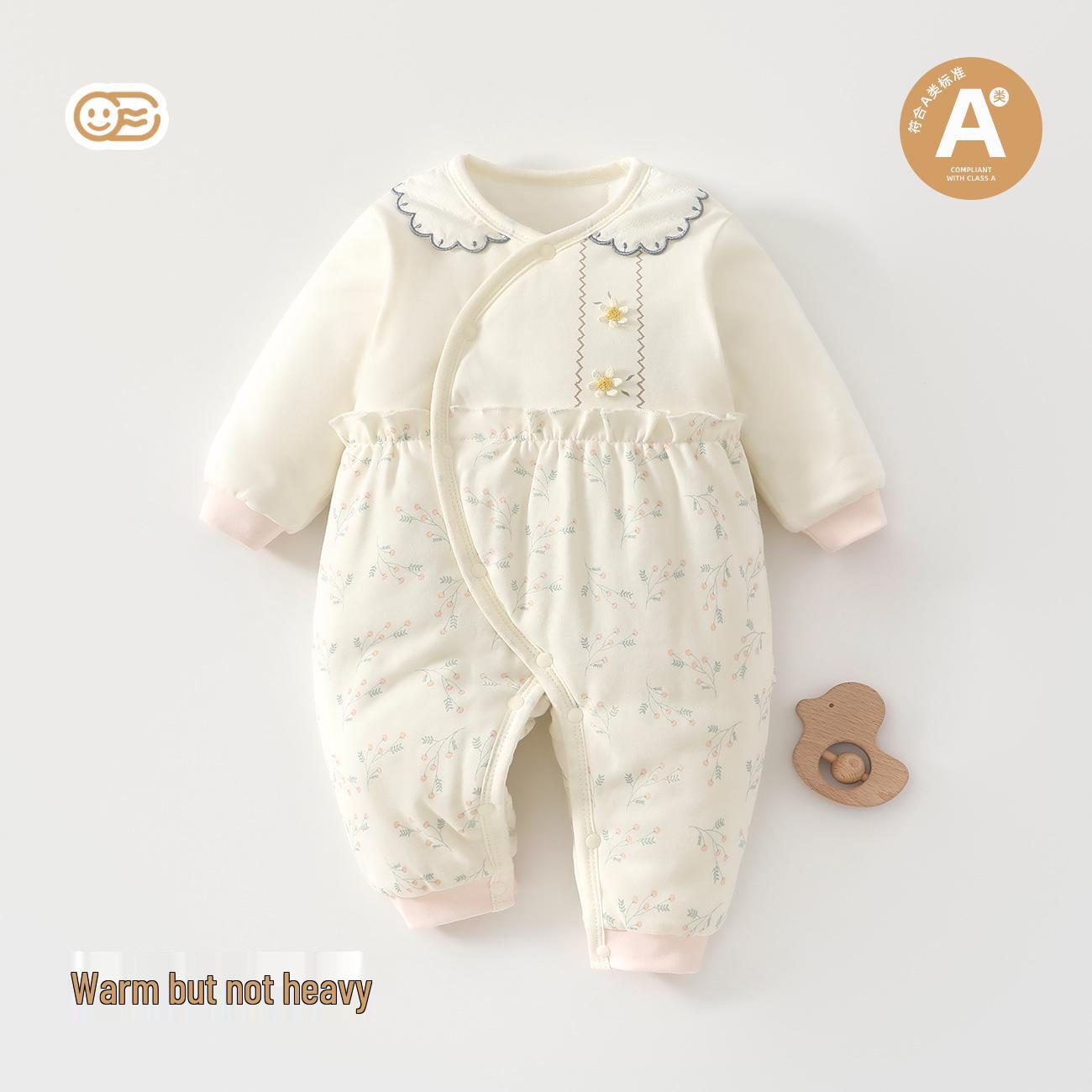 Autumn/Winter Baby Girl Cotton Jumpsuit - Thick, Warm Newborn Romper 90 cm
Autumn/Winter Baby Girl Cotton Jumpsuit - Thick, Warm Newborn Romper 90 cm