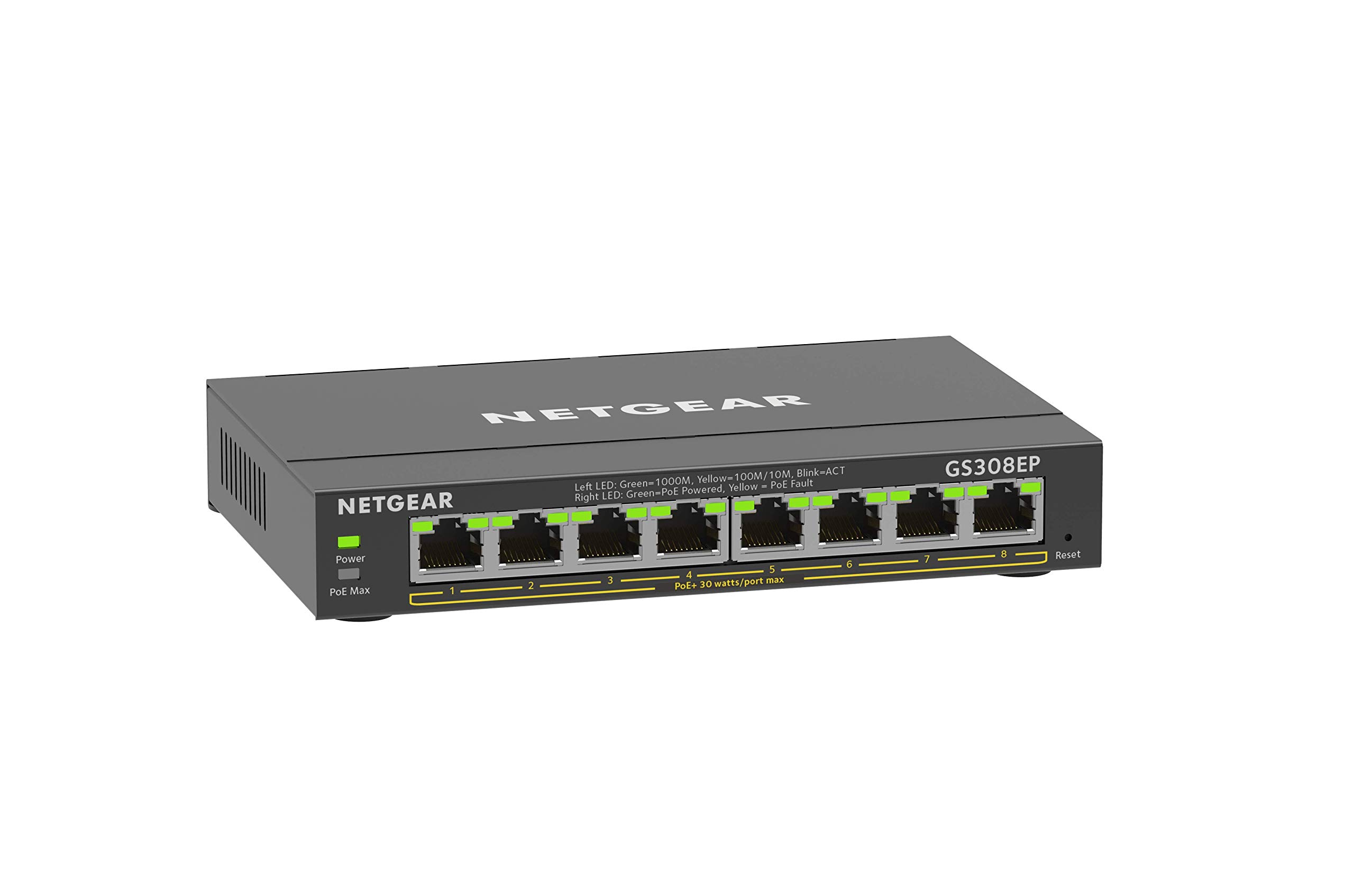 Комутатор NETGEAR 8 портів Gigabit Металевий корпус Настінний монтаж Тихий Без вентилятора VLAN QoS Некерований Плюс GS308EP PoE+ (62 Вт)
Комутатор NETGEAR 8 портів Gigabit Металевий корпус Настінний монтаж Тихий Без вентилятора VLAN QoS Некерований Плюс GS308EP PoE+ (62 Вт)