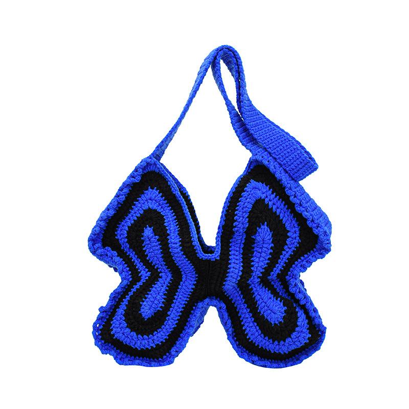 Handmade Crochet Butterfly Crossbody Bag Knitted Cartoon Shoulder Bag Contrast Color Design Trendy Women Y2k Style Soft Handbag 36x7x31cm синий
Handmade Crochet Butterfly Crossbody Bag Knitted Cartoon Shoulder Bag Contrast Color Design Trendy Women Y2k Style Soft Handbag 36x7x31cm синий