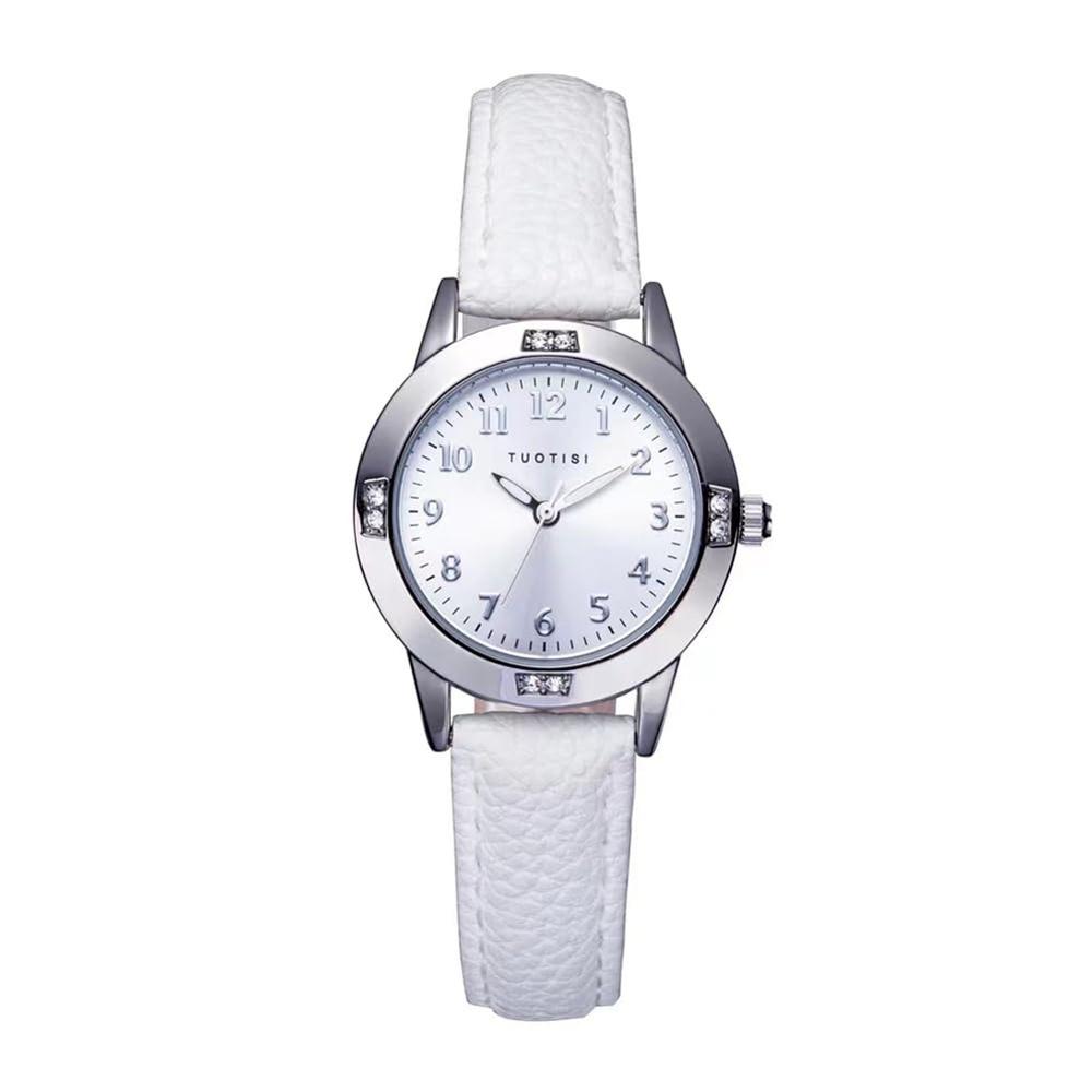 Girls Quartz Cute Casual Watch Round Face Diameter 28mm PU Leather Strap Made in Japan Movement Arabic Numeral Index Daily Waterproof (White Belt x
Girls Quartz Cute Casual Watch Round Face Diameter 28mm PU Leather Strap Made in Japan Movement Arabic Numeral Index Daily Waterproof (White Belt x